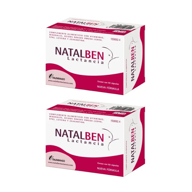 Pacote de amamentação Natalben, 2x60 cápsulas