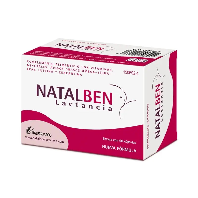 Pacote de amamentação Natalben, 2x60 cápsulas