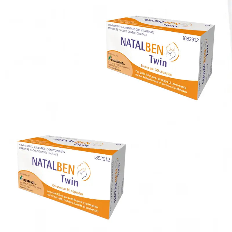 Natalben Twin Nutraceutical, Embalagem 2x30 Cápsulas
