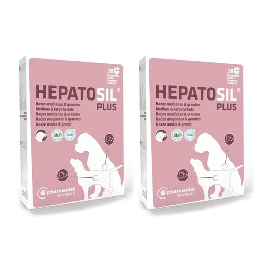 Hepatosil Plus Raça Média-Grande, Embalagem 2x30 Comprimidos