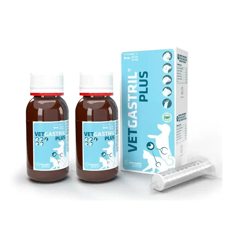 Pharmadiet Vetgastril Plus Protetor Gástrico para Cães e Gatos, Embalagem 2 x 50 ml