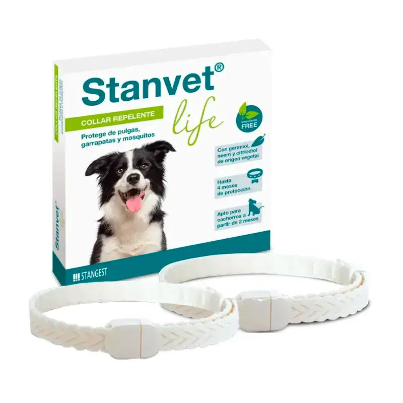 Coleira repelente para cães Stangest Stanvet Life, pack 2 pcs.