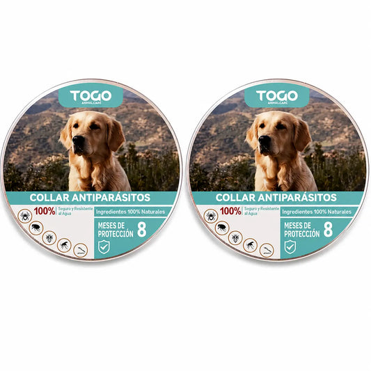 Pack Togo Coleira Repelente Anti-Parasitas para Cães Todos os Tamanhos