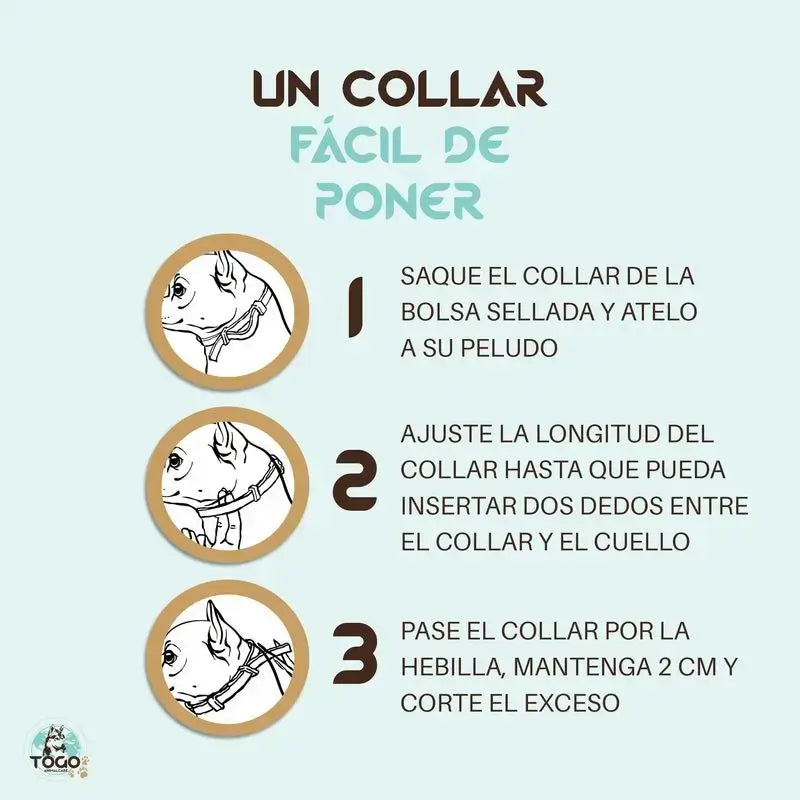 Pack Togo Coleira Repelente Anti-Parasitas para Cães Todos os Tamanhos