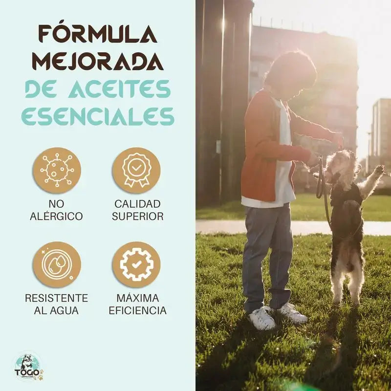 Pack Togo Coleira Repelente Anti-Parasitas para Cães Todos os Tamanhos
