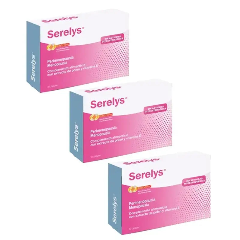 Serelys Perimenopausa Menopausa, Embalagem 3x60 Cápsulas