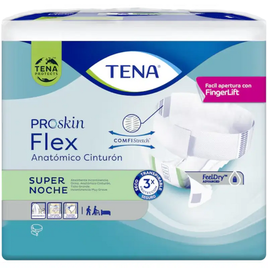 Fralda Tena Flex Proskin Super Large Super Night, 80 unidades