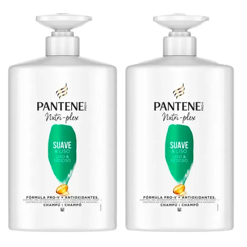 Champô Pantene Nutri-Plex Liso e Sedoso, Embalagem 2 x 1000 ml