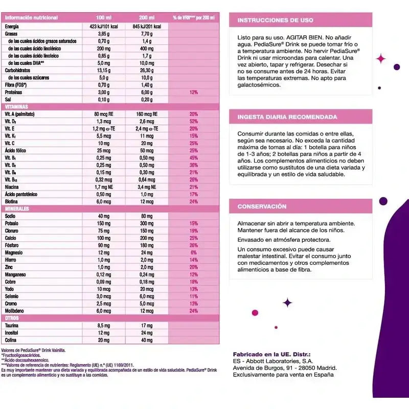 Pediasure Cookies & Cream + Bebida Chocolate Kids, 850 gr + 4 frascos Baunilha x 220 ml