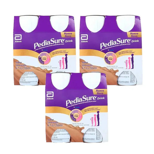 Pediasure Bebida Chocolate Crianças, 4 frascos x 220 ml Embalagem 3