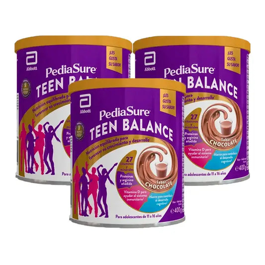Pediasure Teen Balance Teenage Chocolate, 3x400 gramas