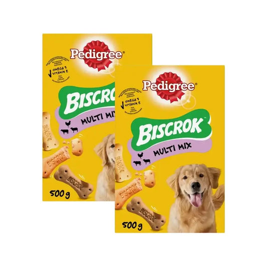 Pedigree Biscrok Biscoitos Caixa, 2X500 Gr
