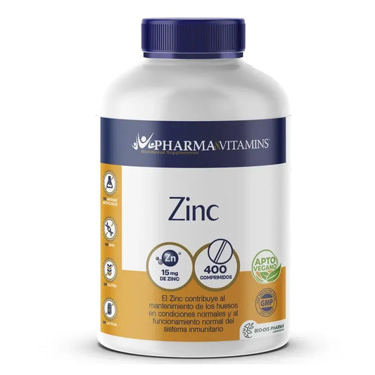 Pharma & Vitamins Zinco 15 Mg. 400 comprimidos
