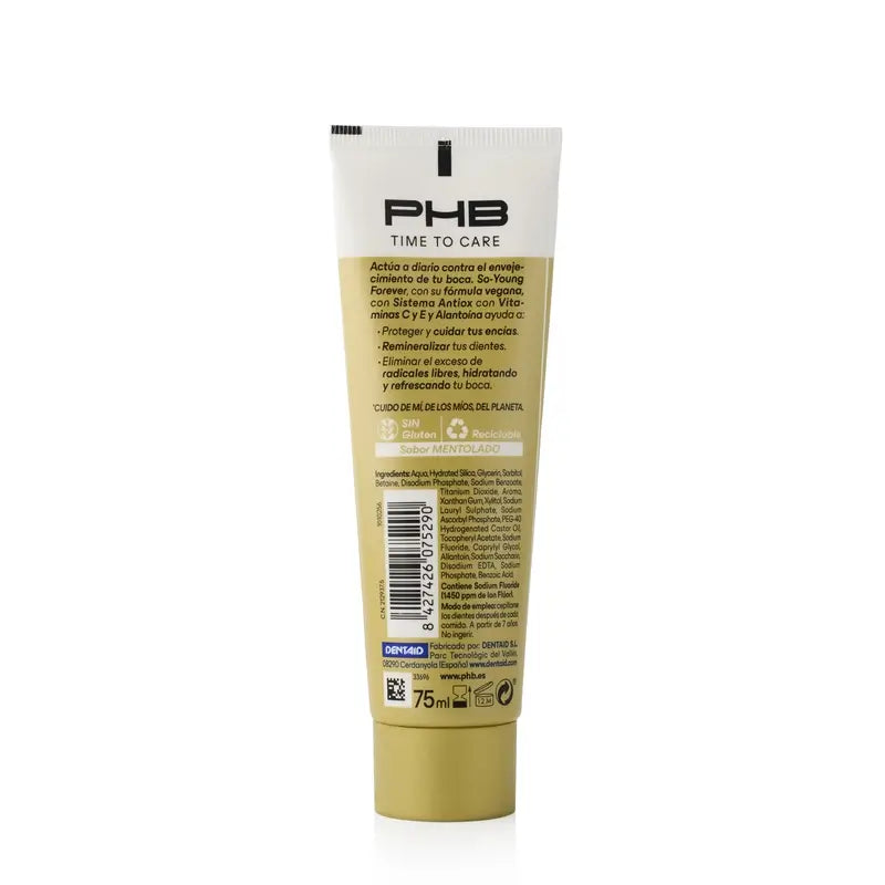 Phb Time To Care So Young Forever Pasta de dentes anti-cárie, 75 ml