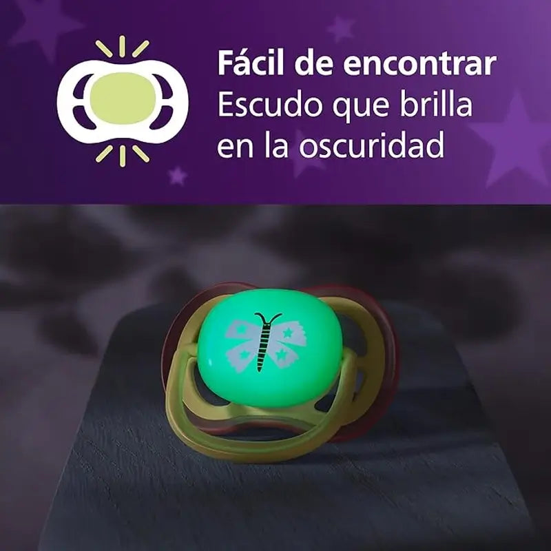 Chupetas de noite Philips Avent 2 ultra air 0-6m bebé menina