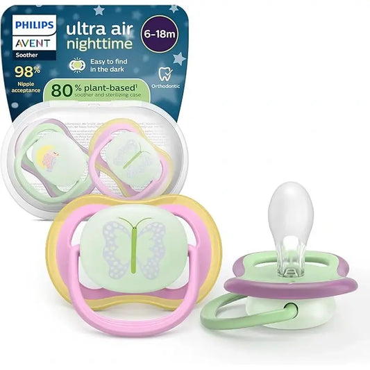 Chupetas de noite Philips Avent 2 ultra air 6-18m bebé menina