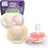 Philips Avent 2 chupetas ultra macias 0-6m bebé menina
