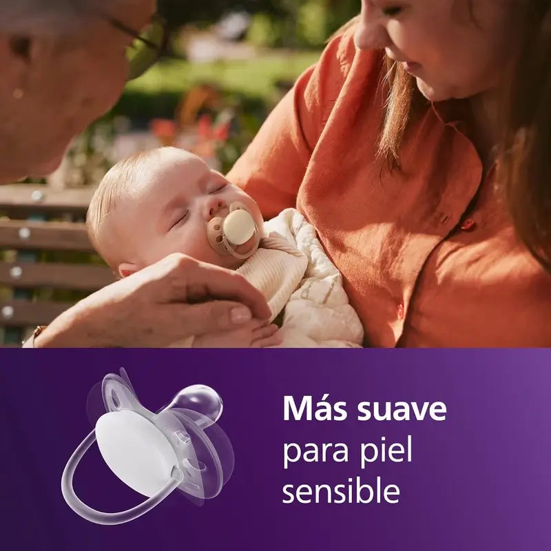Philips Avent 2 chupetas ultra macias 0-6m bebé menina