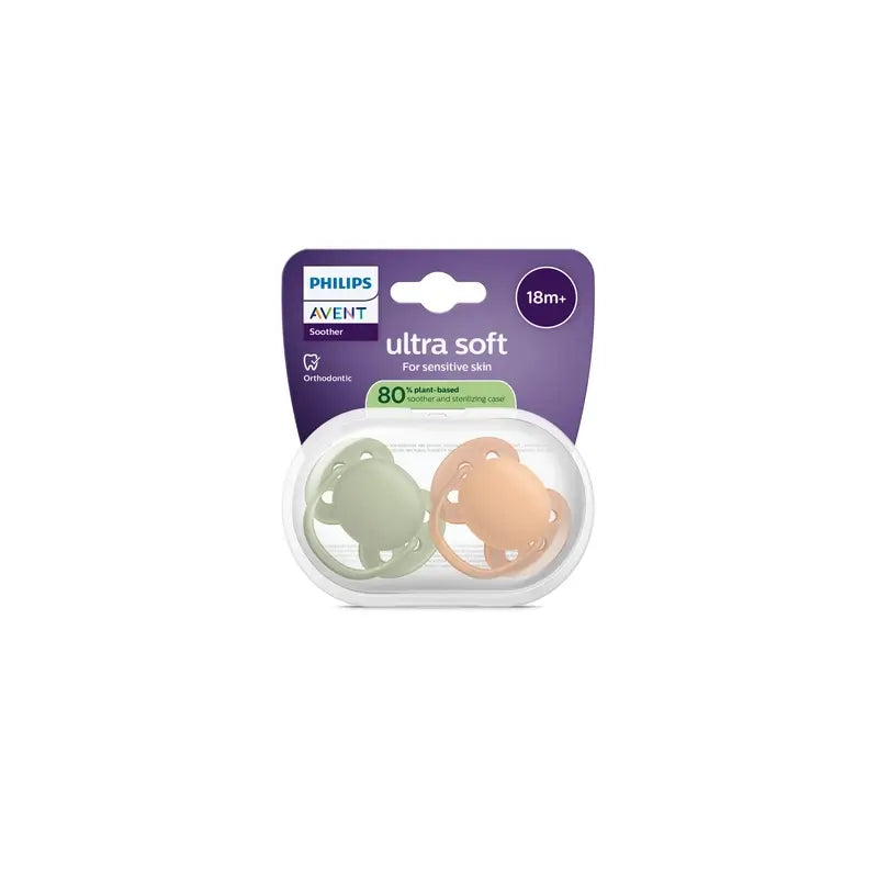 Chupetas Philips Avent 2 ultra macias +18m neutras