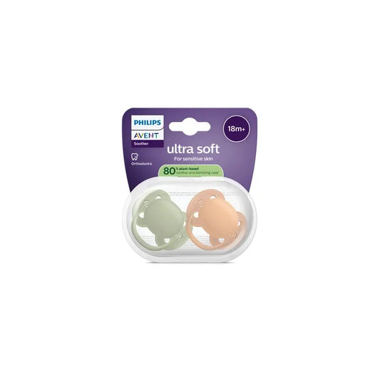 Chupetas Philips Avent 2 ultra macias +18m neutras