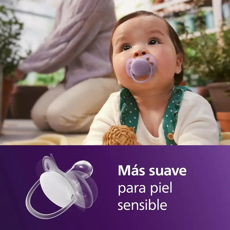 Chupetas Philips Avent 2 ultra macias 6-18m bebé menina