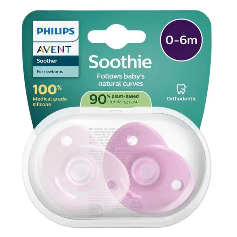 Philips Avent Soothie Soothing 2 chupetas 0-6m bebé menina