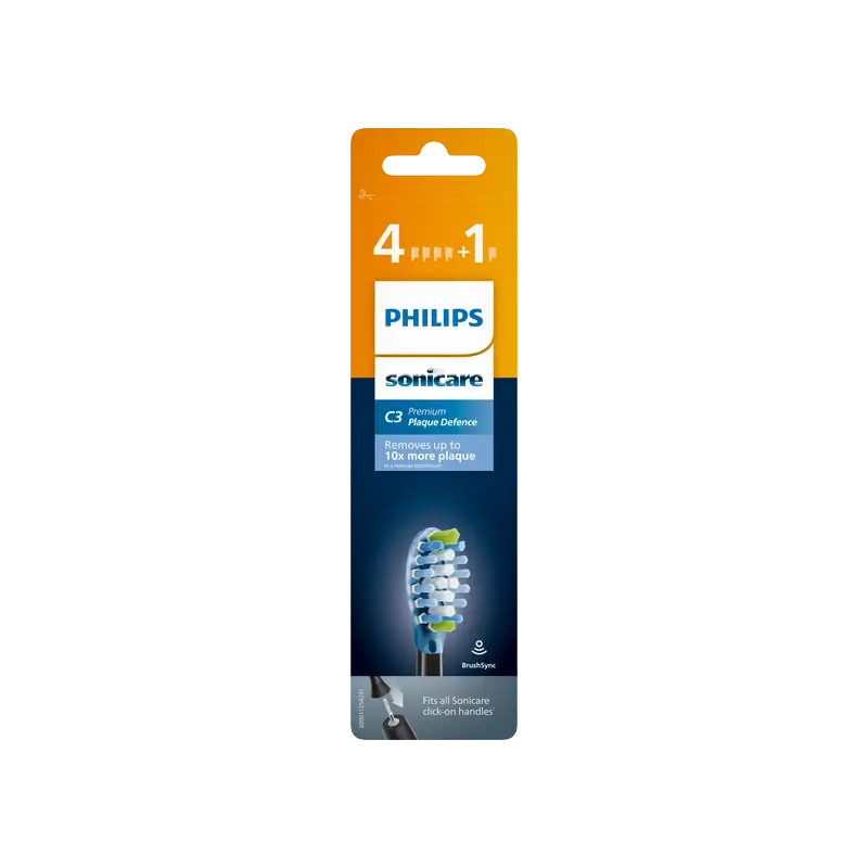Philips Sonicare Premium Refil para defesa contra a placa bacteriana, 4+1 peças