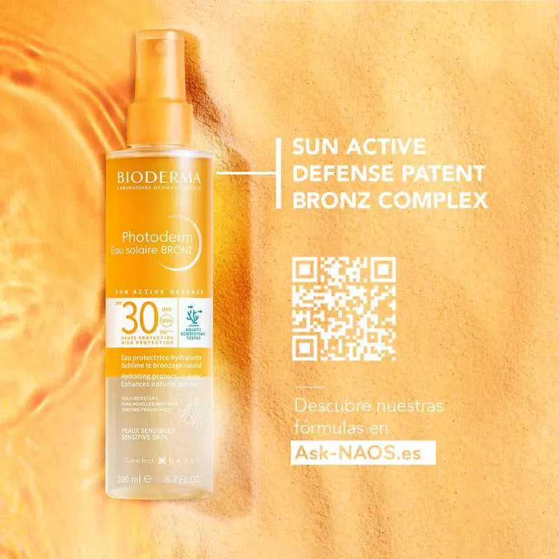Bioderma Photoderm Eau Solaire BRONZ SPF30, 200 ml