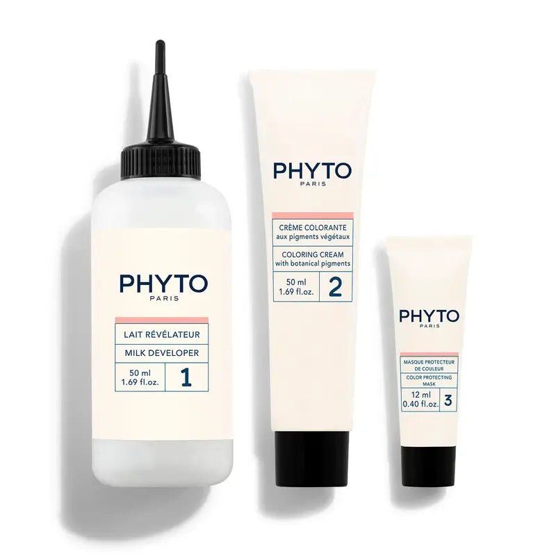 Phyto Colouring 6.34 Louro Escuro Cobre - Kit de coloração permanente, 110 ml