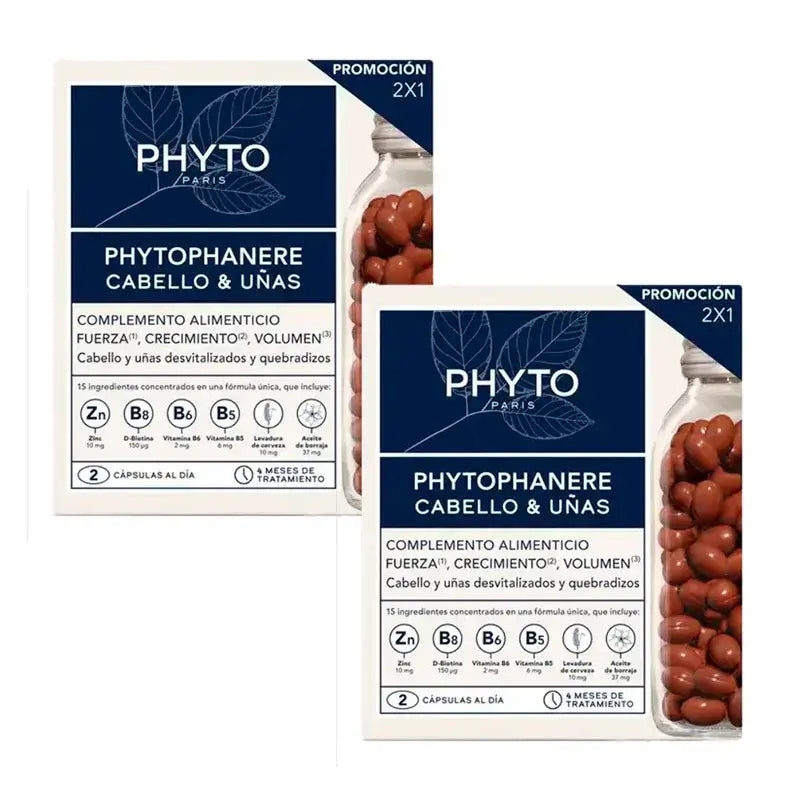 Phytophanere Hair and Nails Anti-Hair Loss Treatment, 4x120 cápsulas