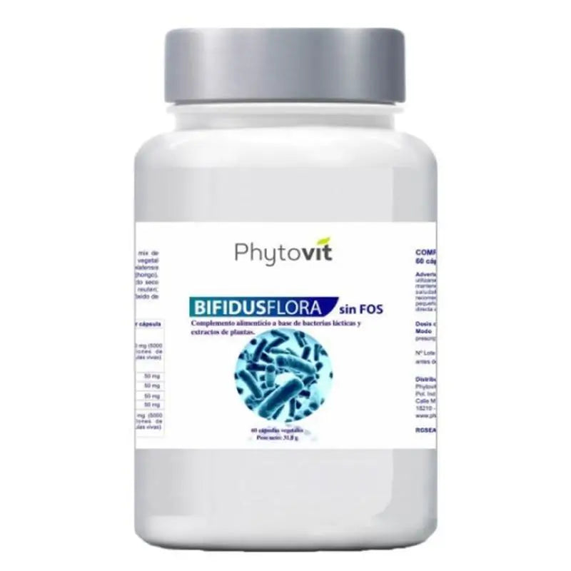 Phytovit Bifidusflora Phytoflavourless, Frasco de 60 cápsulas