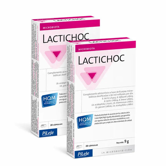 Pileje Lactichoc Embalagem de 2 x 20 cápsulas