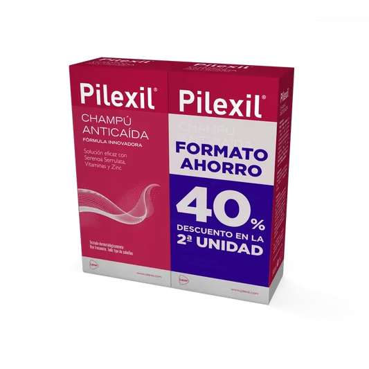 Pilexil Duplo Champô Anti-Queda 500Ml 2ª Unidade 40% Desconto