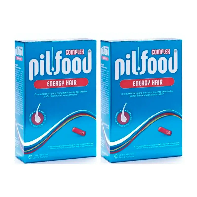 Pilfood Complex Nutrients For Hair and Nails, Embalagem 2 x 120 Comprimidos