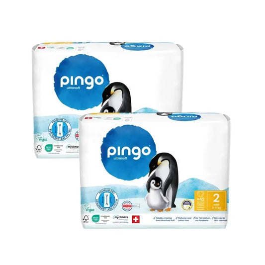 Fraldas Ecológicas Pingo Tamanho 2 (3-6 Kg), 2X42 unidades