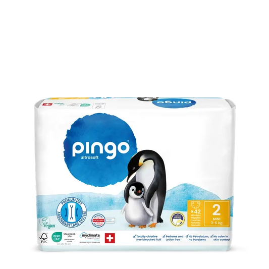 Fraldas Ecológicas Pingo Tamanho 2 (3-6 Kg), 42 unidades