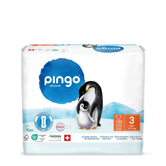 Fraldas Ecológicas Pingo Tamanho 3 (4-9 Kg), 44 unidades