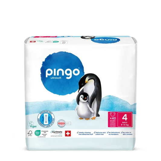 Fraldas Ecológicas Pingo Tamanho 4 (8-14 Kg), 40 unidades