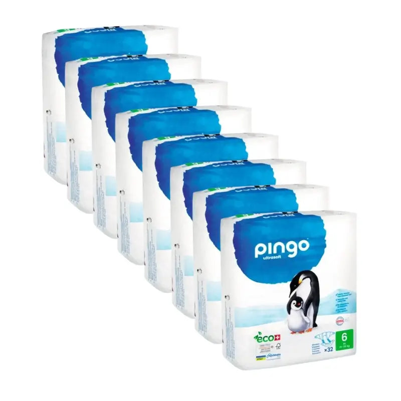 Fraldas Ecológicas Pingo Tamanho 6 Xl (15-30 Kg), 8X32Unidades