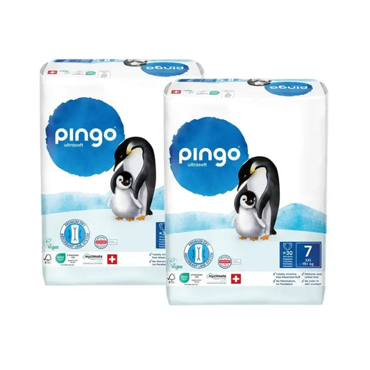 Fraldas Ecológicas Pingo Tamanho 7 (+15 Kg), 2X30 unidades