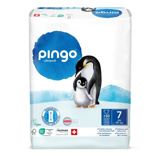 Fraldas Ecológicas Pingo Tamanho 7 (+15 Kg), 30 unidades