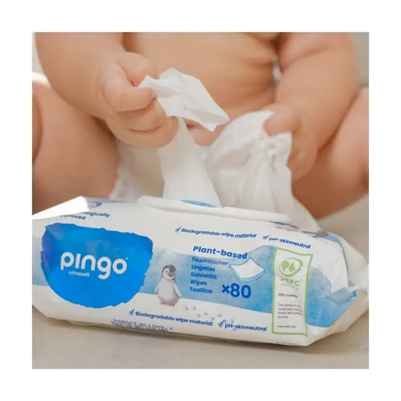 Pingo Toalhetes Biodegradáveis, 80