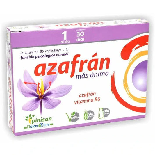 Pinisan Azafran Mas Animo , 30 cápsulas