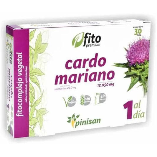 Pinisan Fitopremium Cardo mariano, 30 cápsulas