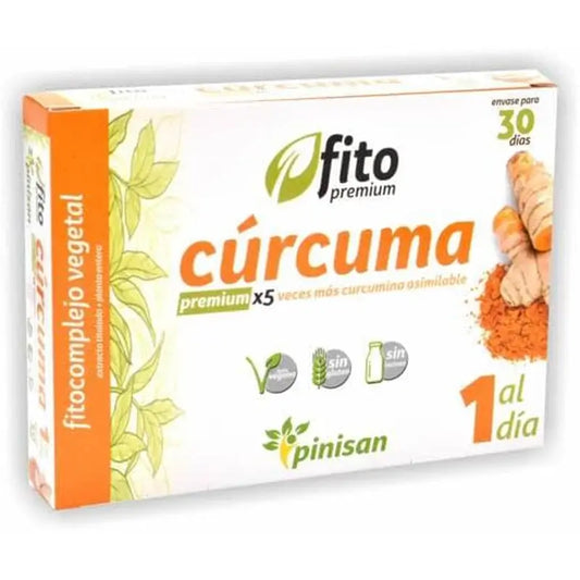 Pinisan Fitopremium Curcuma , 30 cápsulas