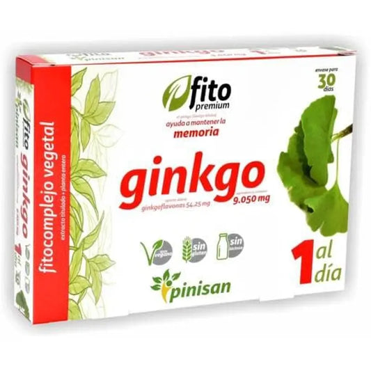 Pinisan Fitopremium Ginkgo , 30 cápsulas