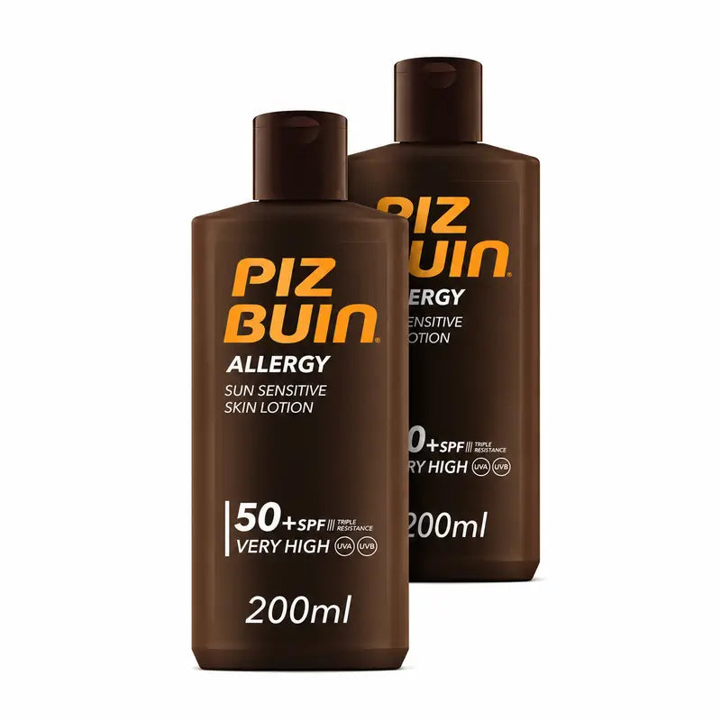 Piz Buin Allergy Creme Solar Corporal FPS 50, Embalagem com 2 x 200 ml