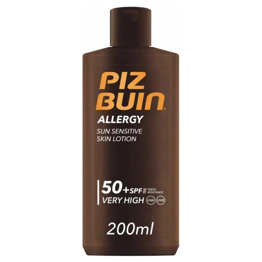 Piz Buin Protetor solar corporal anti-alérgico SPF50, 200 ml