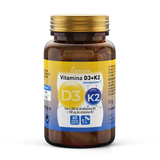 Plameca Vitamina D3 + K2, 60 cápsulas
