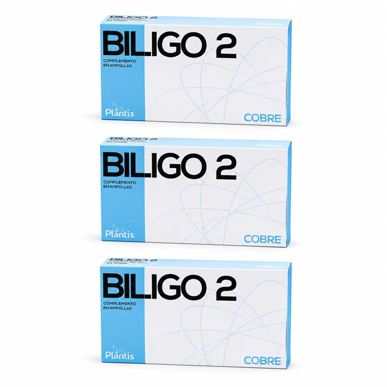 Plantis Biligo 2 Cobre, 20 ampolas de 2 ml, embalagem de 3